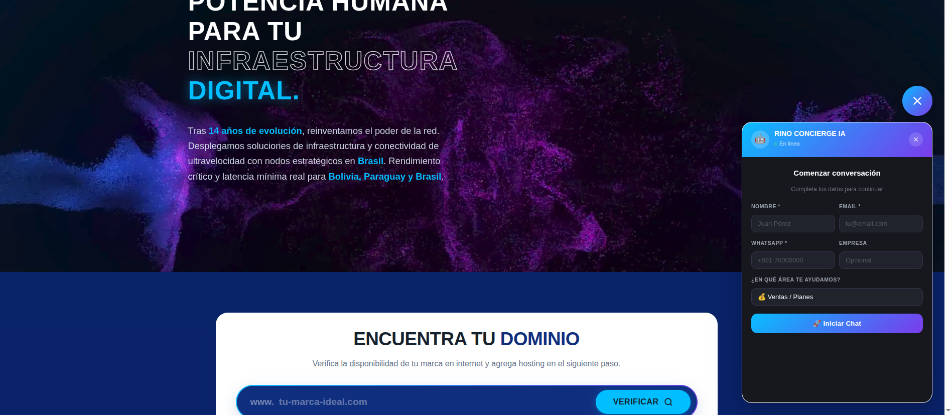 Widget de Captura Rino IA