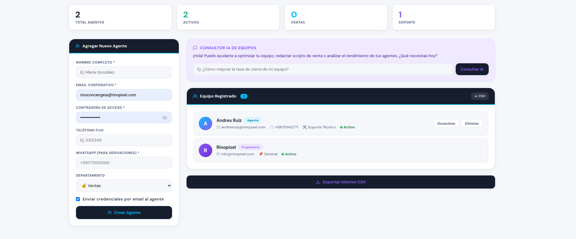 Agenda y Citas de Rino Concierge