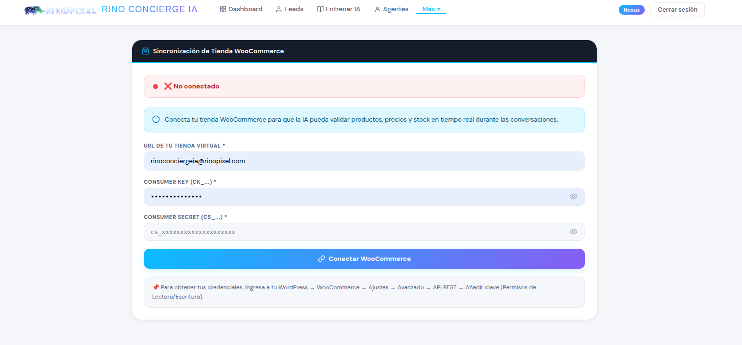 Sincronización WooCommerce